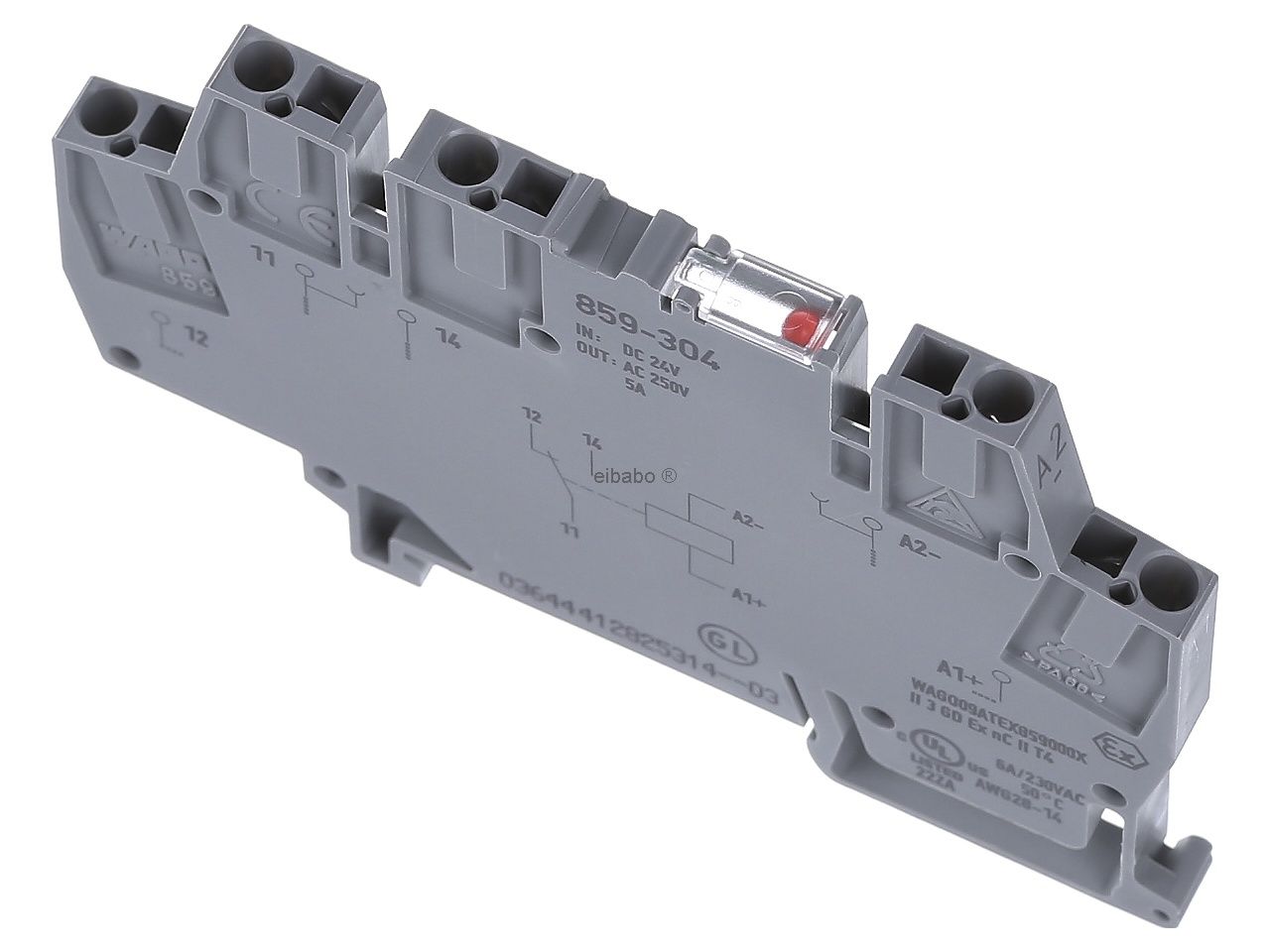 WAGO | 859-304 | Relay terminal 24VDC,1W,250V AC,5A